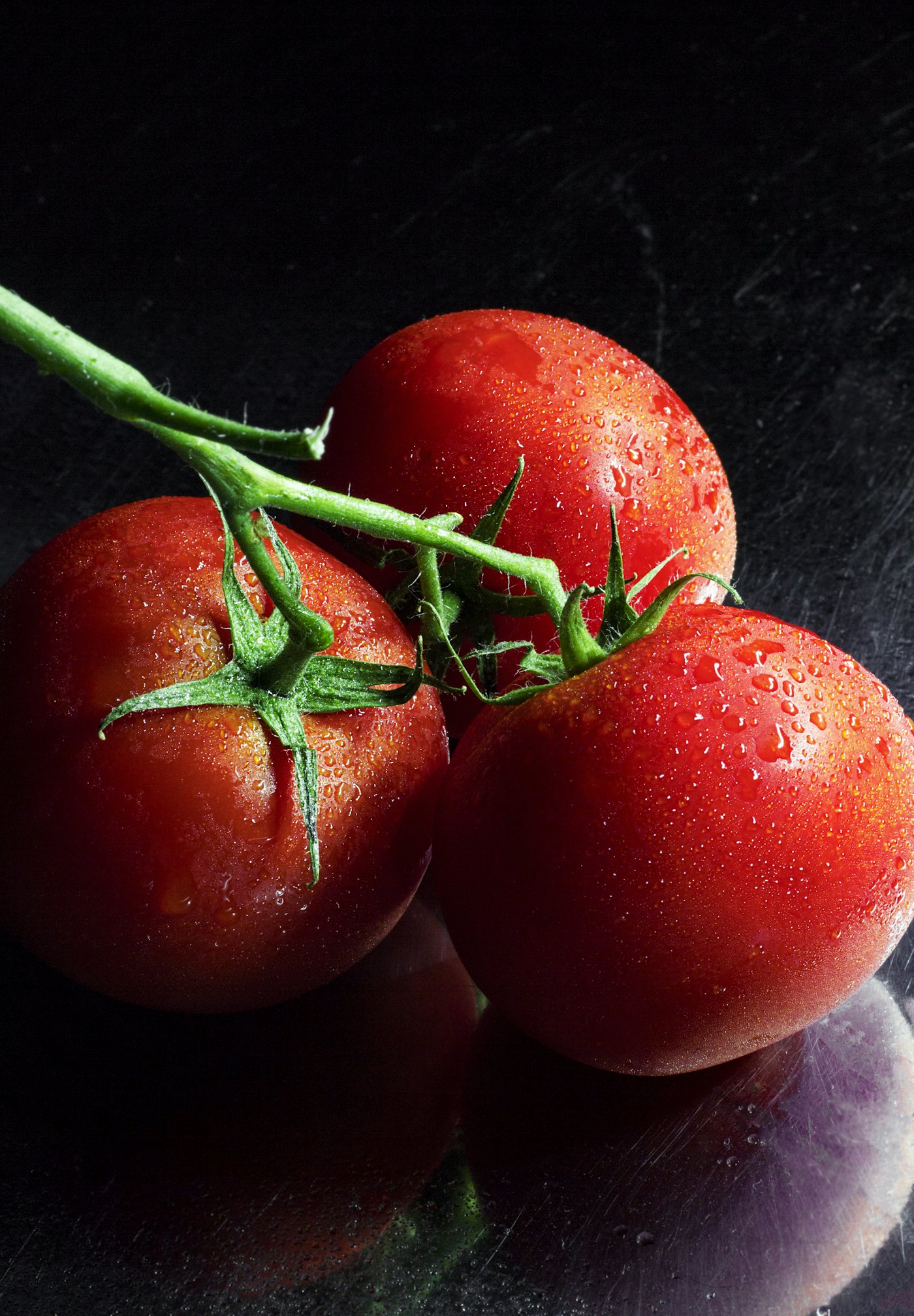 Freshly picked vine tomatoes
